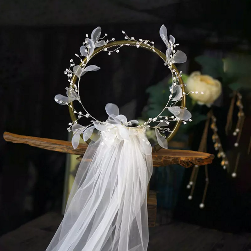 Floral Garland Bridal Veil