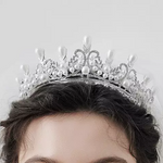 Faux Pearl Wedding Crown