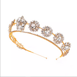 Vintage Flower Rhinestone Wedding Crown