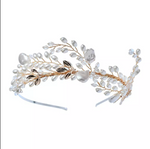Faux Pearl Wreath Wedding Crown