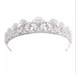 Faux Pearl Beads Wedding Crown