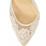 Pump Sheer Lace Floral Embroidered Wedding Shoes