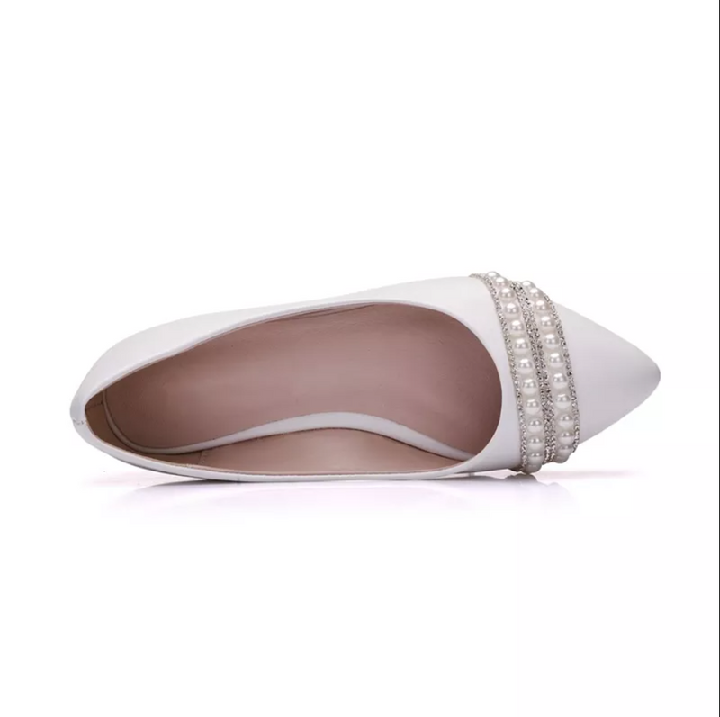 Pointed Doll Pearl Wedding Shoes