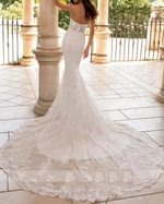 Sweetheart Mermaid Lace Embroidery Wedding Dress