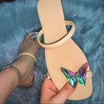 Butterfly Decor Flat Bridal Shoes