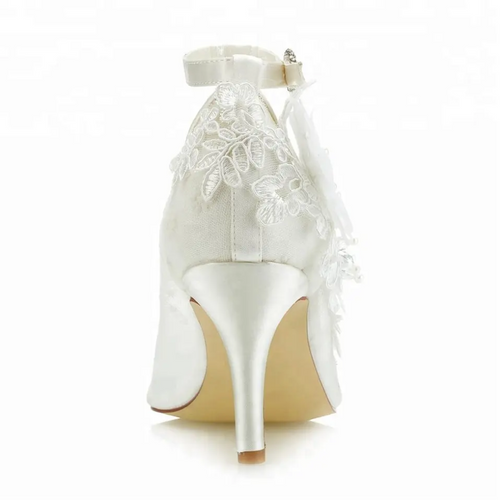Pump Pointed Toe Mesh Lace Wedding Shoes