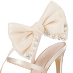 Stiletto Ribbon Pearl Strap Wedding Shoes