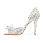 Pump Open Toe Crystal Rhinestone Wedding Shoes